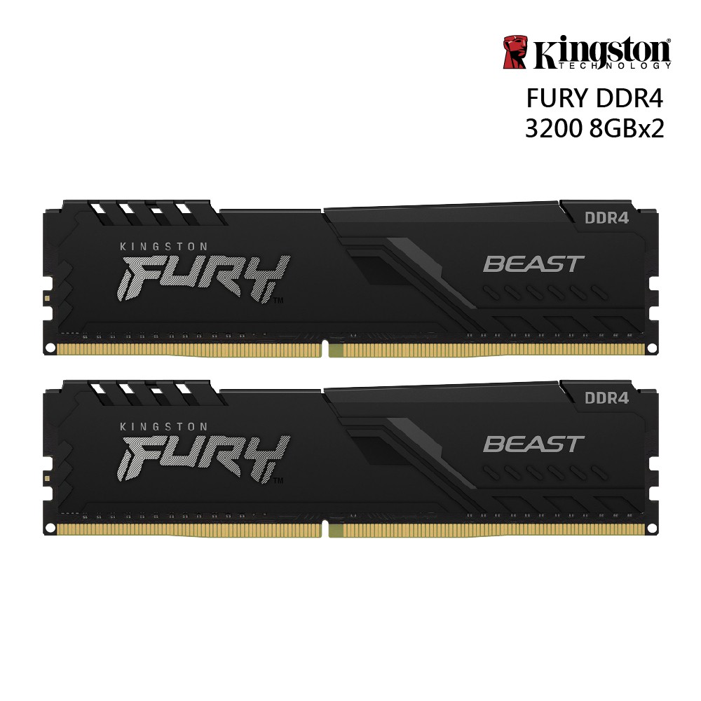 金士頓 FURY Beast 獸獵者 DDR4 3200 16GB(8GBx2) 桌上型超頻記憶體 現貨 廠商直送