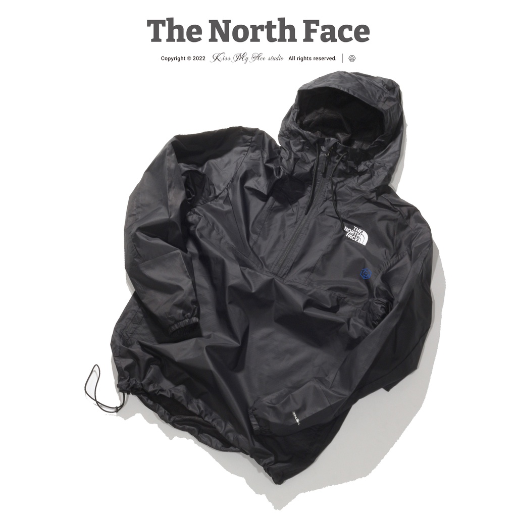 [現貨] The North Face 外套 衝鋒衣 連帽外套 防風 防潑水 1/4 開襟 Windwall 黑白 電繡