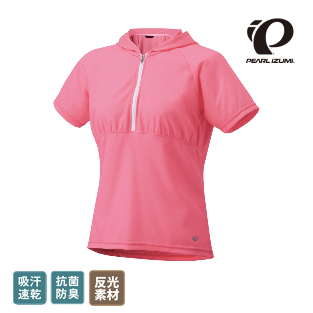 【PEARL iZUMi】女休閒 DRY抗UV短車衣 2號 粉紅-W714-2 尺寸: S