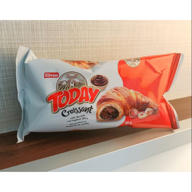 （現貨不用等）土耳其 Elvan Today 巧克力口味 可頌 麵包 45g 零食 甜點 下午茶 原裝進口