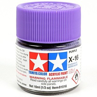 TAMIYA 田宮 81516 模型 耗材 水性漆 X-16 亮光 紫色 10ml 萬年東海