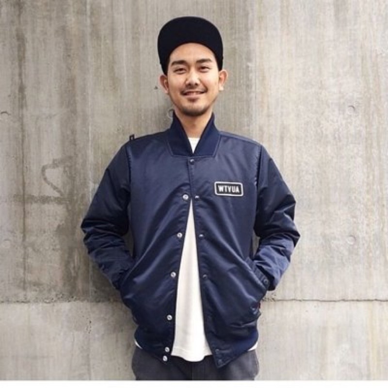 WTAPS TEAM JACKET NYLON TWILL NAVY L | myglobaltax.com