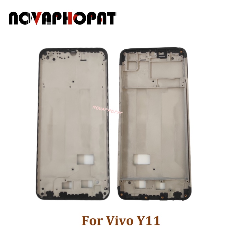 Novaphopat 適用於 Vivo Vivo Y11 (2019) LCD 框架前外殼 LCD 顯示屏框架擋板 A