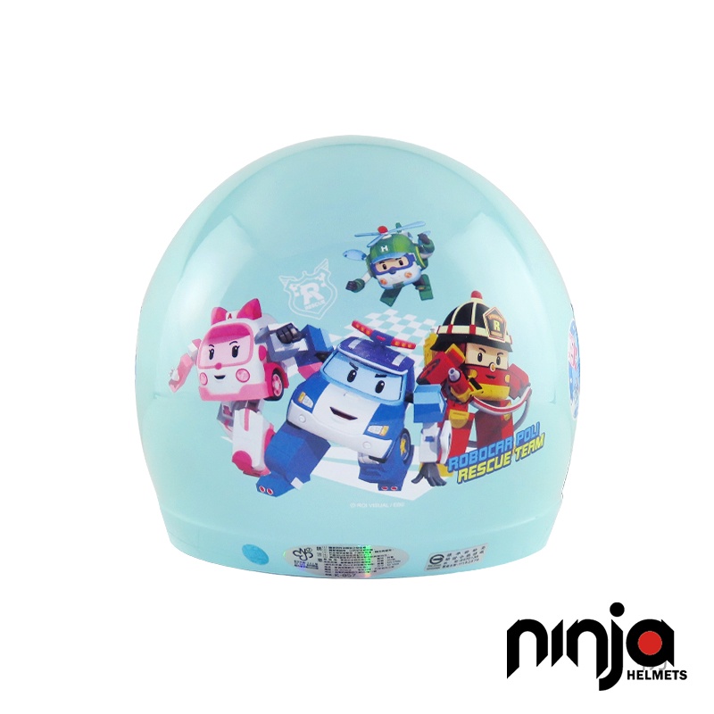 【ninja華泰安全帽】波力變身款 4/3半罩 兒童安全帽/ 856PO-6/ 857PO-6