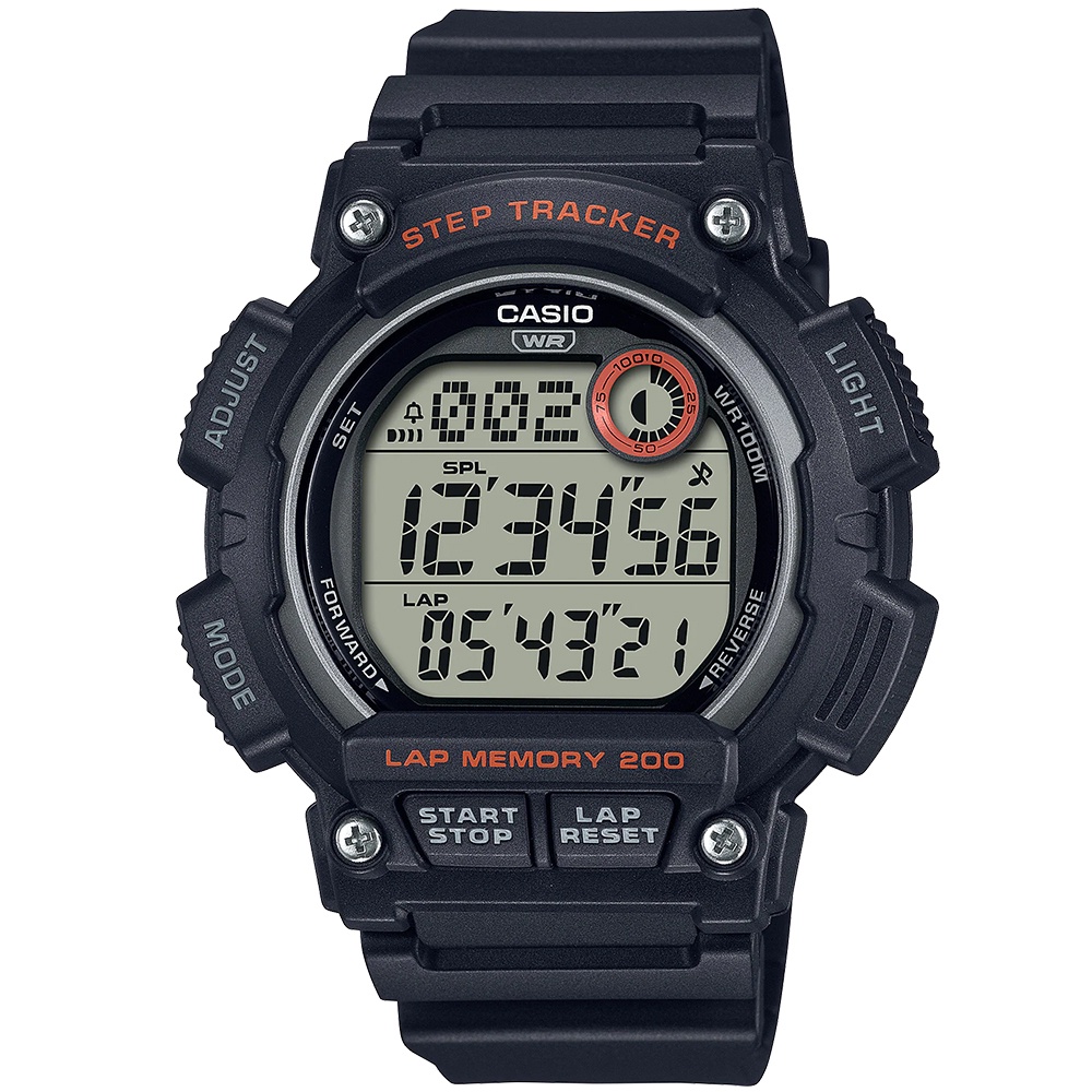 【CASIO】卡西歐 健行跑步專用 計步運動電子錶(WS-2100H-1A)台灣卡西歐保固一年