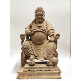「華誠」1尺3連座 池府千歲白身神像 江西樟木雕刻 金身 神像 池府王爺 池王