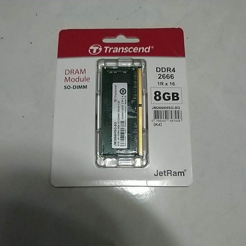 [全新]創見Transcend 筆電專用 DDR4 2666 8GB RAM