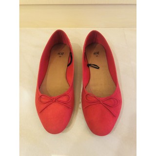 H&M 二手 紅色 娃娃鞋 平底鞋 芭蕾鞋