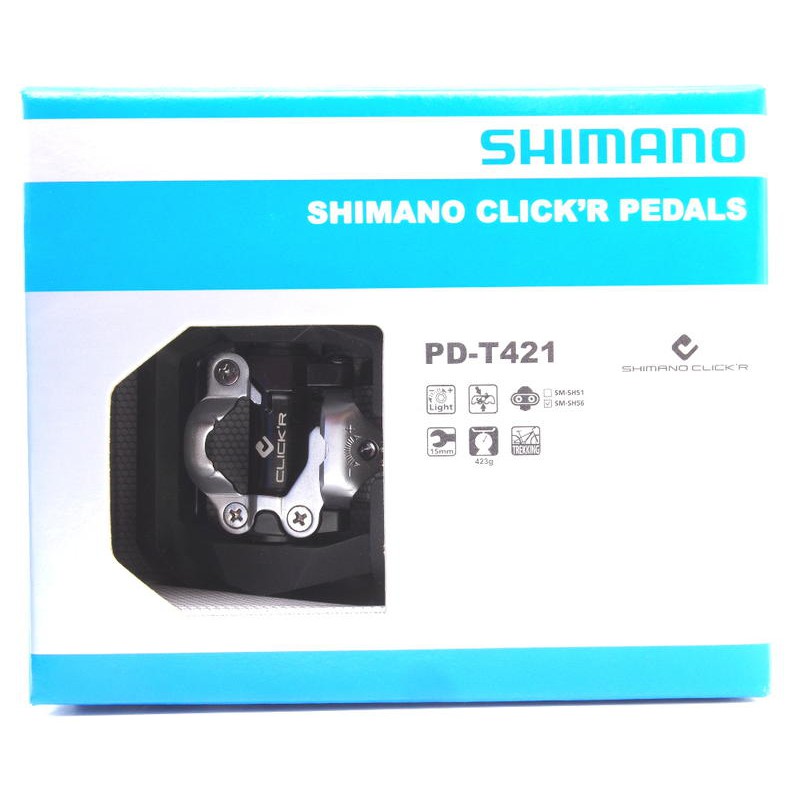 Shimano Click'R PD-T421旅行車、登山車卡踏踏板 (盒裝含SM-SH56扣片)含稅開發票