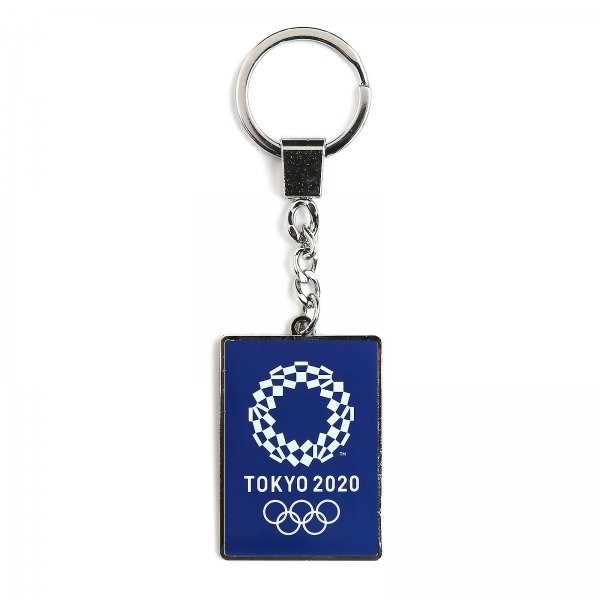 東京奧運 奧運會徽金屬鑰匙圈 藍色方型 東京奧運 東奧 TOKYO 2020 官方限定商品 紀念品 現貨限量商品