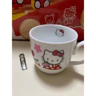 日本帶回三麗鷗授權正品哈囉凱蒂貓hello kitty Sanrio 收藏杯 復古 二手 草莓馬克杯