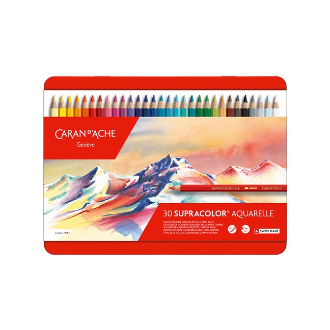 瑞士CARAN D'ACHE卡達 SUPRACOLOR 專家級水性色鉛筆-30色