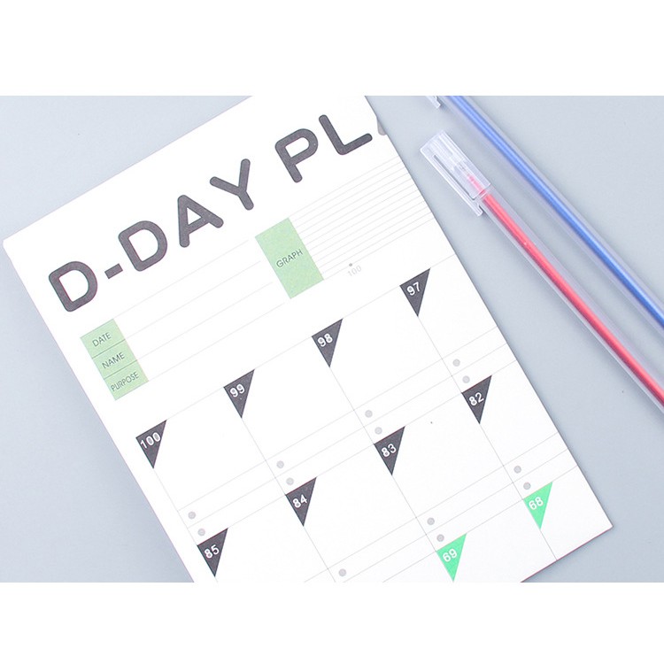 D-DAY計畫表 倒數計時100天 學習讀書懷孕寶寶百日成長記錄【珍藏】