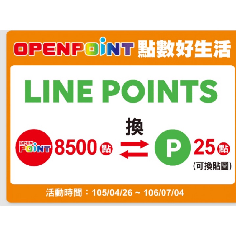 Line point 25點 可購買line貼圖
