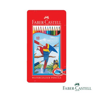 Faber-Castell紅色系水性彩色鉛筆-12色鐵盒裝
