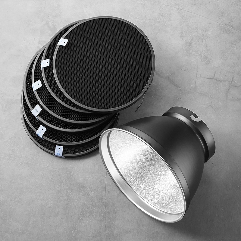 三重☆大人氣☆副廠 elinchrom 愛玲瓏 21cm 標準罩+ 10度、20度、30度、40度、50度、60度 蜂巢