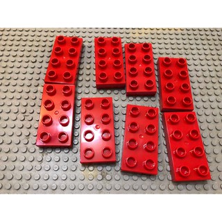 【點點小豆】 LEGO 樂高積木 零件 duplo 2x4 磚片 紅色 8 個 一組 如圖！