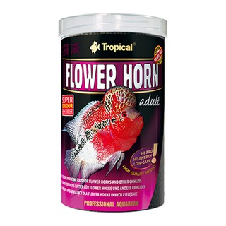 【Tropical】德比克高蛋白花羅漢增豔飼料大粒 1000ML 凸頭 慈鯛 觀賞魚 毛貓寵