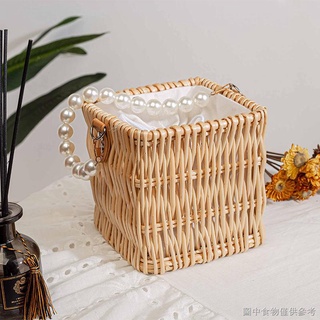 [手工編織包包diy材料包][特惠]手工diy包包伴手禮套裝編織包包藤編收納籃喜糖盒手提籃喜慶禮品