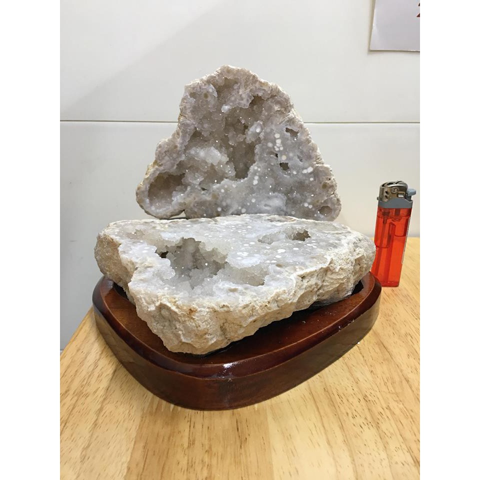 摩洛哥原礦原皮白水晶1785g 晶鑽 亮白 晶洞 晶簇 聚寶盆 天然 收藏