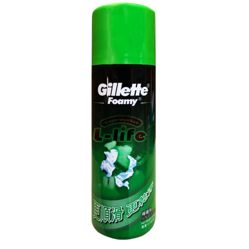 Gillette 吉列剃鬚膏/刮鬍泡210g（檸檬）