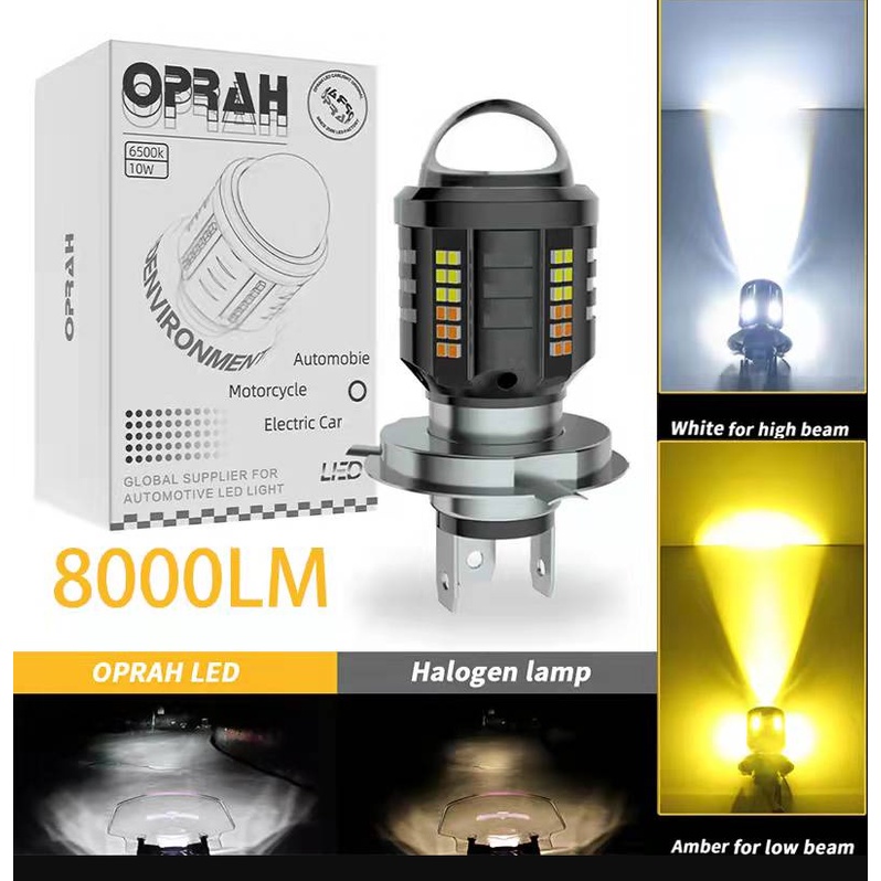 【現貨】1個 Oprah 摩托車燈 T19 P15D H4機車大燈 透鏡 H6 BA20D 直上型 LED 魚眼燈 高亮