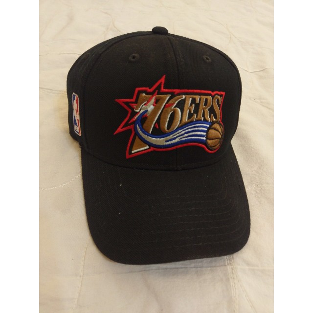 Reebok NBA Philadelphia 76ers 銳跑 費城七六人 黑流星 魔鬼粘 復古老帽 稀有珍品