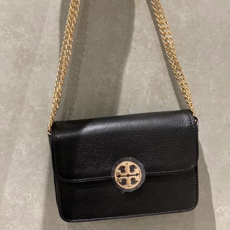 台灣現貨🇹🇼  $7300 Tory Burch TB 全皮掀蓋 鍊條包 mini款 鏈帶包