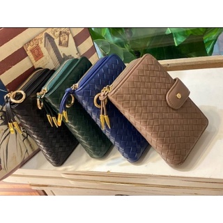 韓國真皮皮夾/羊皮/編織皮夾/真皮中夾/手拿包／jopa（現貨+預購）免運費