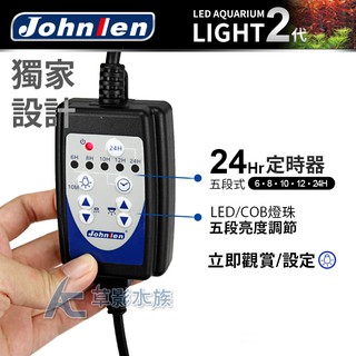 【AC草影】Johnlen 中藍 第二代 調光型多光譜LED增豔紅燈（48W/90cm）【一組】