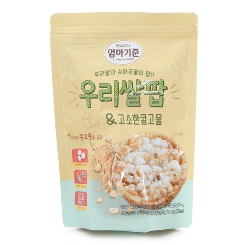 孔雀peacock 米餅粒 黃豆粉60g 韓國直送 蝦皮購物