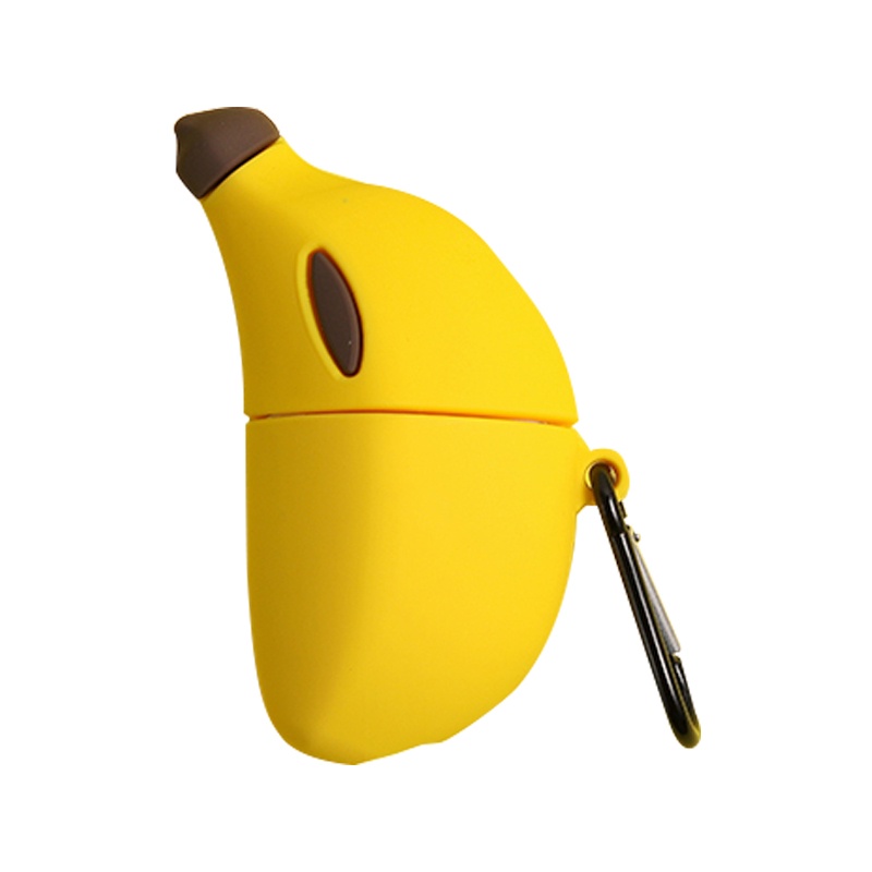 可愛立體香蕉適用於蘋果airpods pro1/2代保護套3代無線藍牙耳機套軟殼卡通矽膠防摔套情侶男女款趣味個性潮