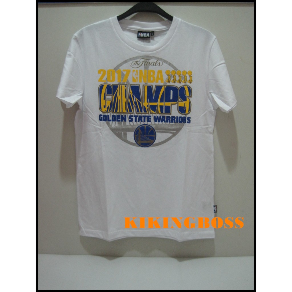 NBA CHAMPIONS 總冠軍紀念短T 冠軍T恤 勇士隊 白色