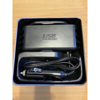 雙USB 雙插孔 車用點煙器車充