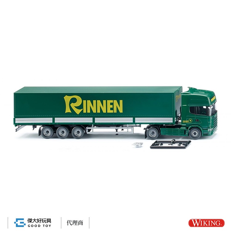 Wiking 051804 (HO) Scania R420 Topline Rinnen 平板半掛拖車