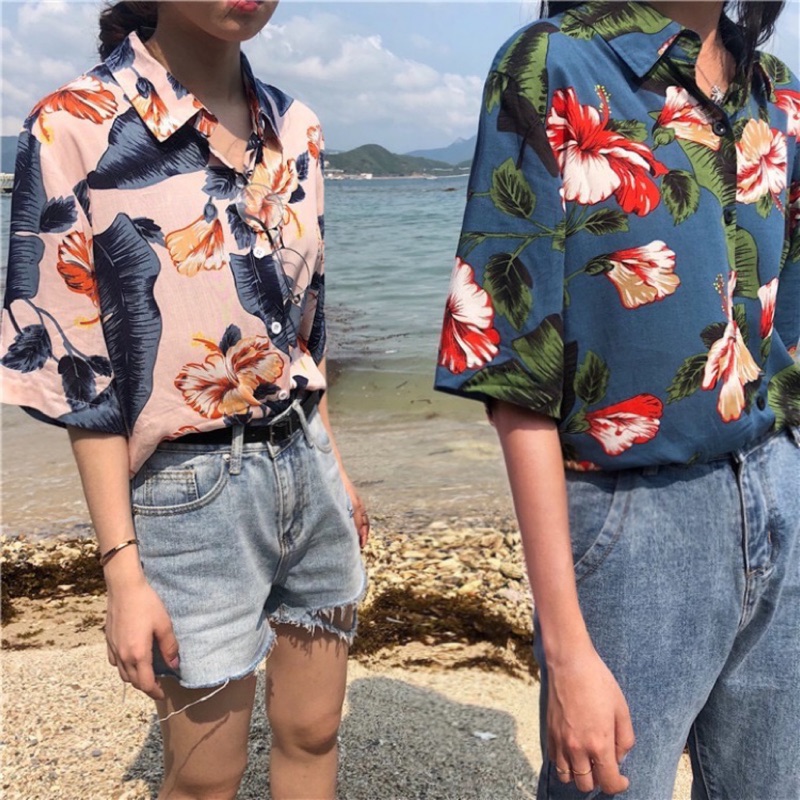 預購🐟夏日必備款 限定 輕薄花襯衫 沖繩 夏威夷 墾丁 越南 泰國