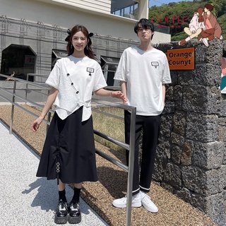 【COUPLE】💕💕學生班服2022情侶裝夏裝男女短袖襯衫套裝情侶裝