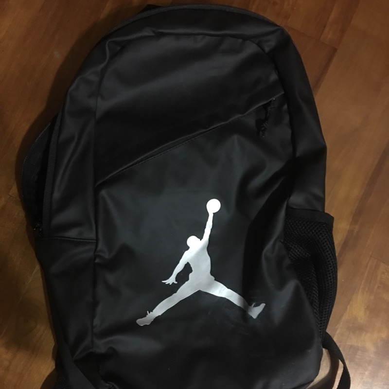 Jordan logo Nike 黑 銀 後背包