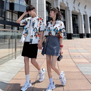 【COUPLE】 情侶裝💕💕港風印花短袖夏季韓版寬鬆設計感