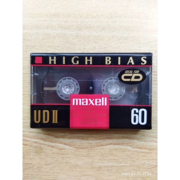 日本製 Maxell  60 分鐘卡式錄音帶  UD II  High Bias Audio Cassette