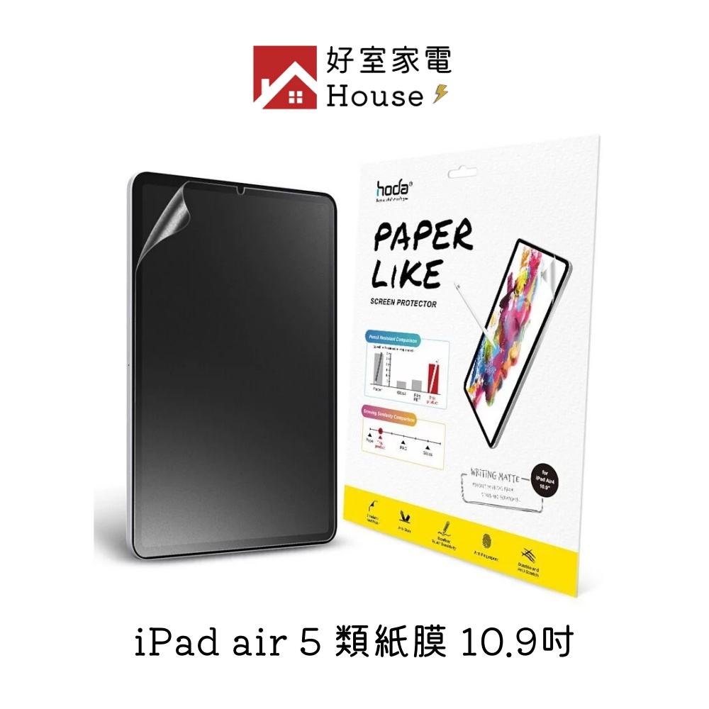 【hoda 好貼】iPad Air 10.9吋　( 4/5代通用)　類紙膜｜書寫觸感絕佳體驗　設計師最愛款