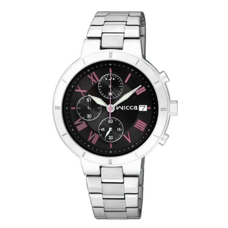 全新 CITIZEN 星辰錶 NEW WICCA系列 (BM2-217-51) 甜美時尚腕錶 /黑面 34mm