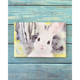 兔子水彩無框畫 Watercolor Painting Print on Canvas庫存僅剩一件