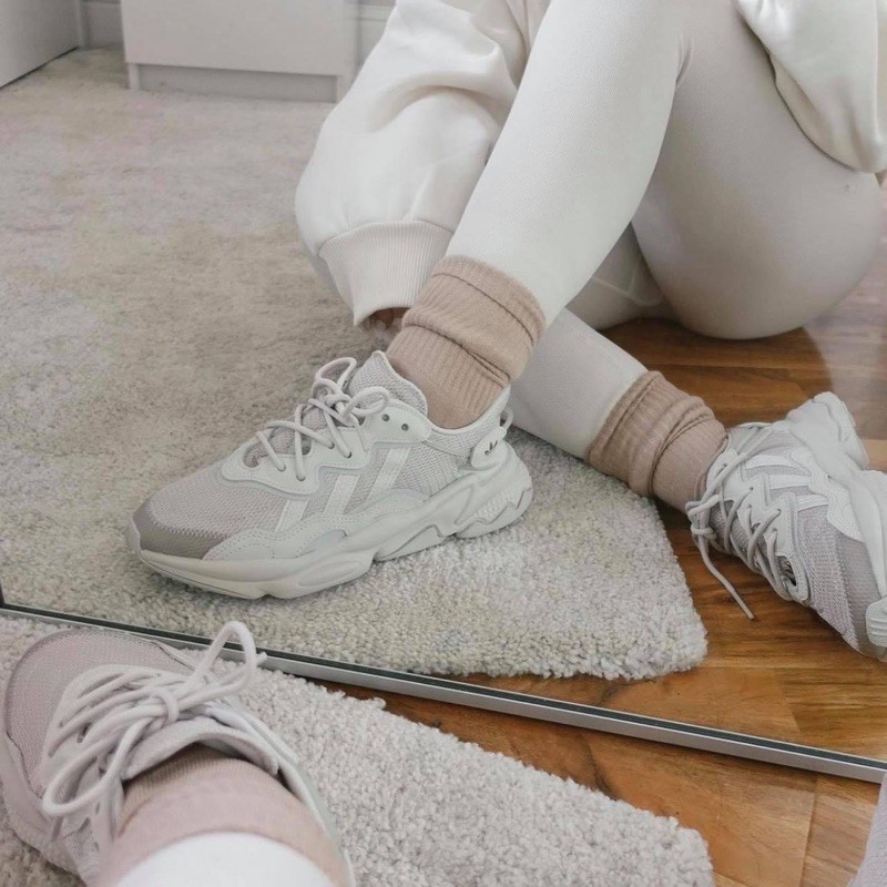 韓國限定款 Adidas Ozweego奶油香檳金 蝦皮購物