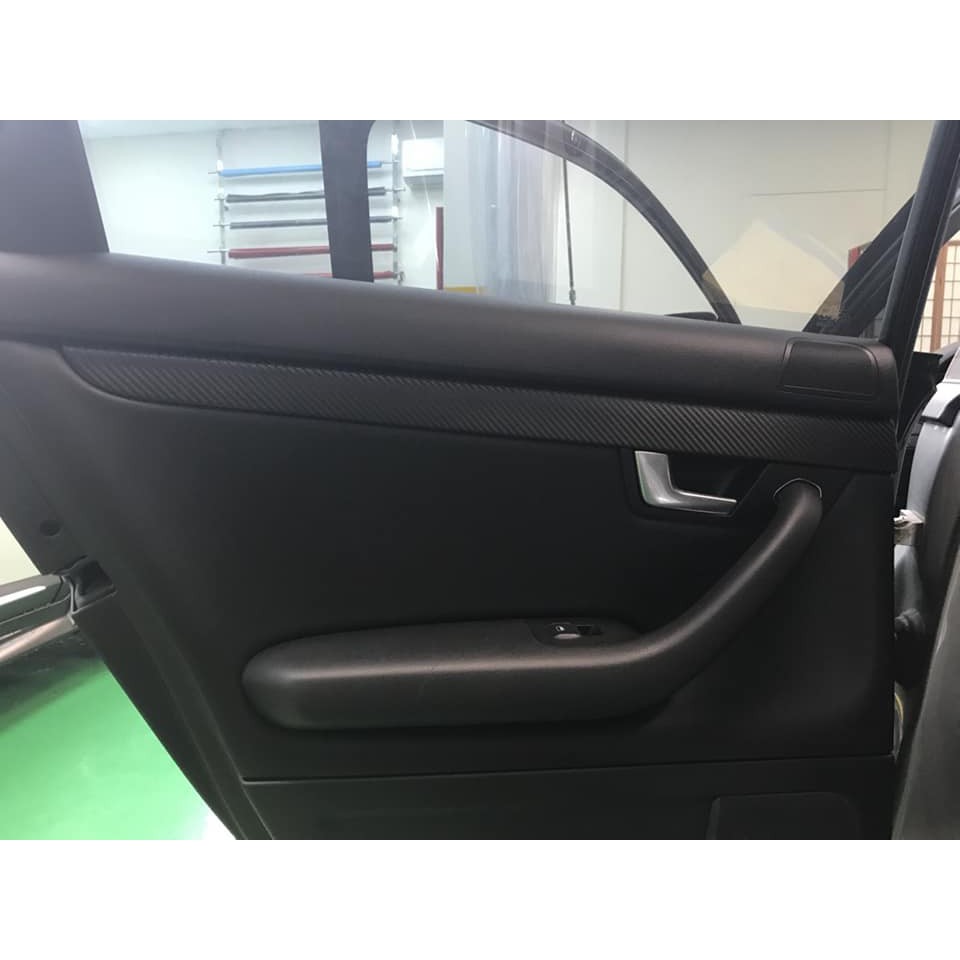 Audi A4門飾板內裝飾條3M1080金屬碳纖維包膜