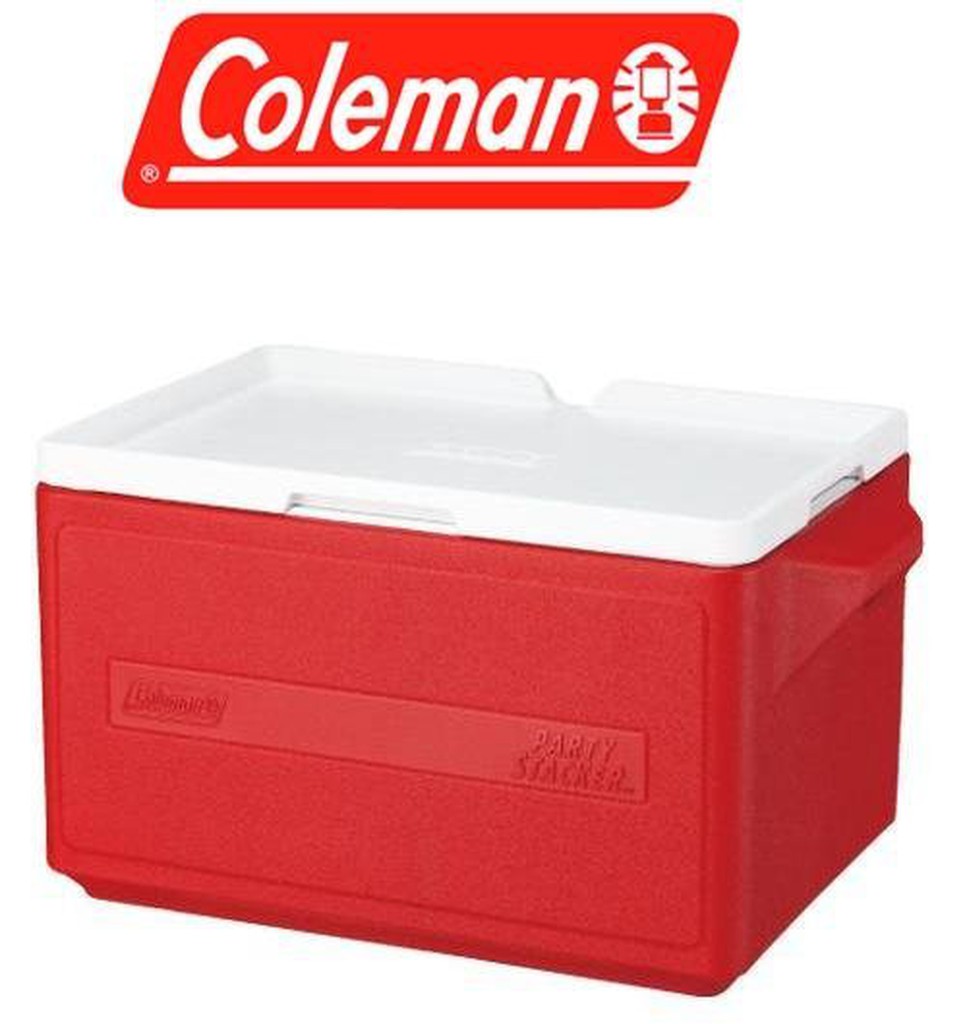美國Coleman│CM-1329 置物型冰桶31L│紅色│保冷箱 行動冰箱│大營家購物網
