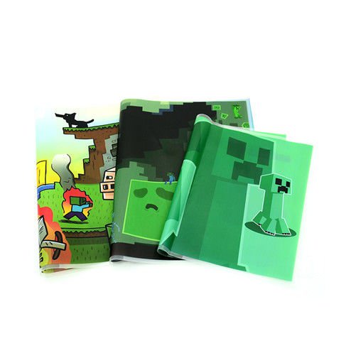 Minecraft 麥塊我的世界遊戲新年生日禮物玩具週邊苦力怕磨砂透明包書皮一體化書套 蝦皮購物