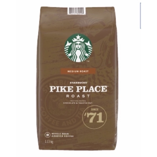 Starbucks Pike Place Roast Coffee Bean 2.5LBs