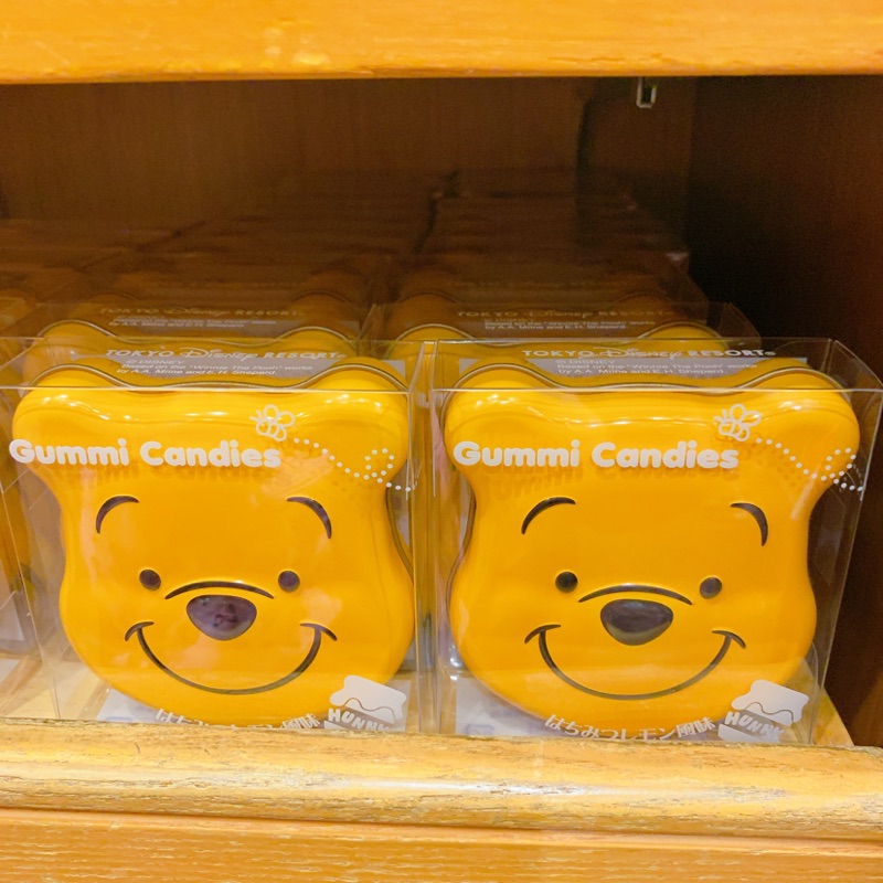 ［翹鬍子]日本 迪士尼樂園限定 維尼 小熊維尼 維尼熊 Pooh 頭型 造型 糖果盒 附糖果 蜂蜜口味