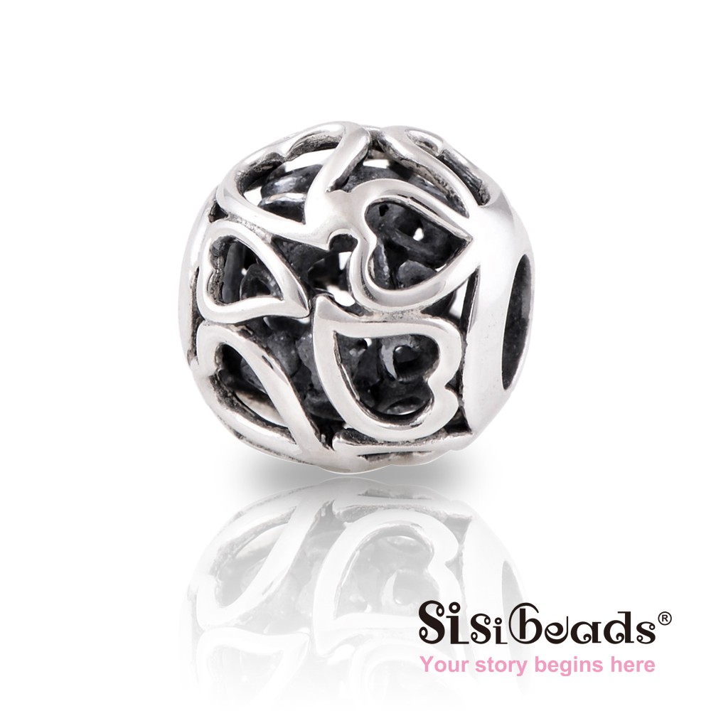 Sisibeads 純銀手鍊 適PANDORA潘朵拉 心心相印 雙層愛心純銀珠飾 全新代購 soufeel 荷蘭純銀品牌